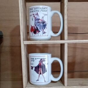 The Saturday Evening Post White Ceramic 2 Mug Set